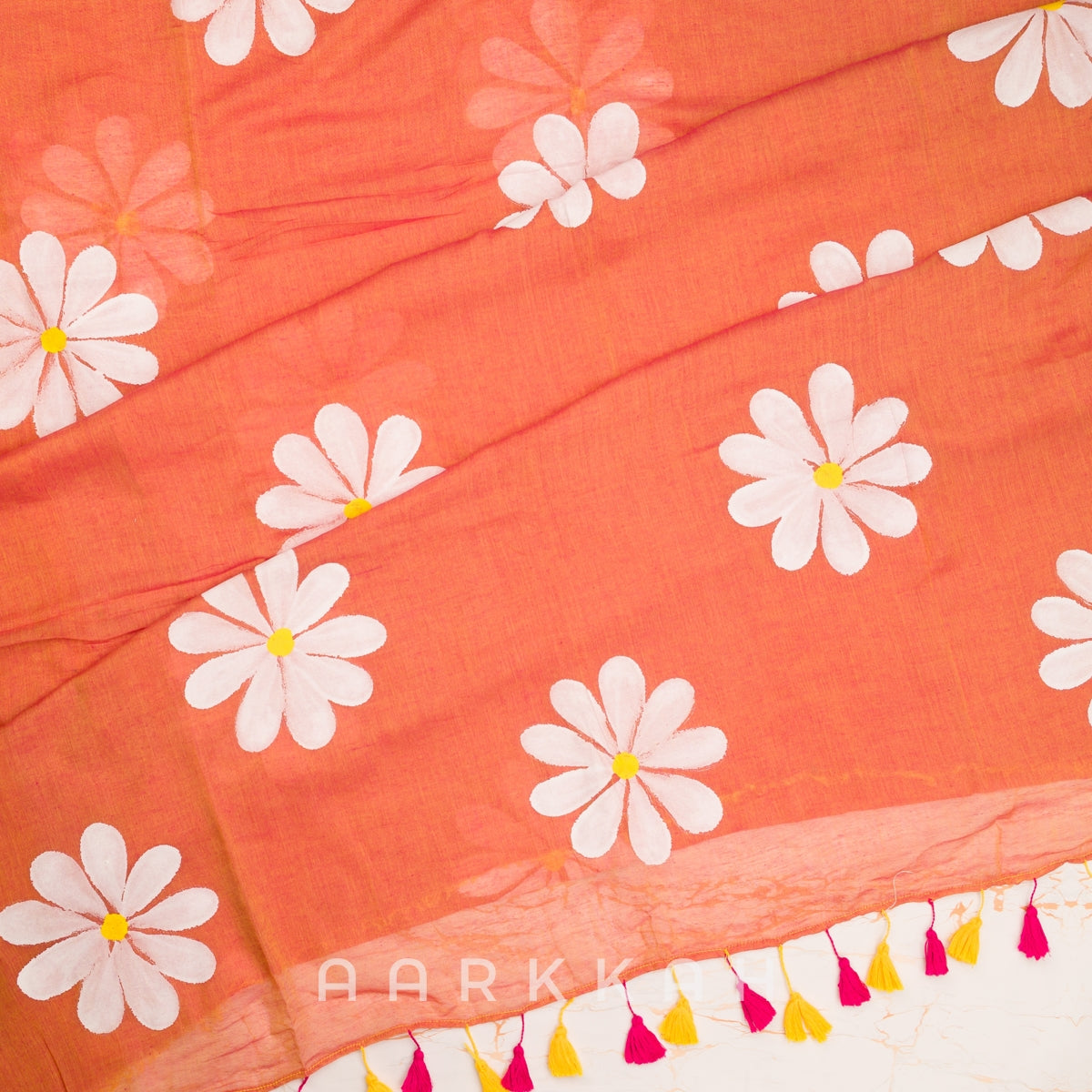 DAISY - Mul mul handpainted  sarees