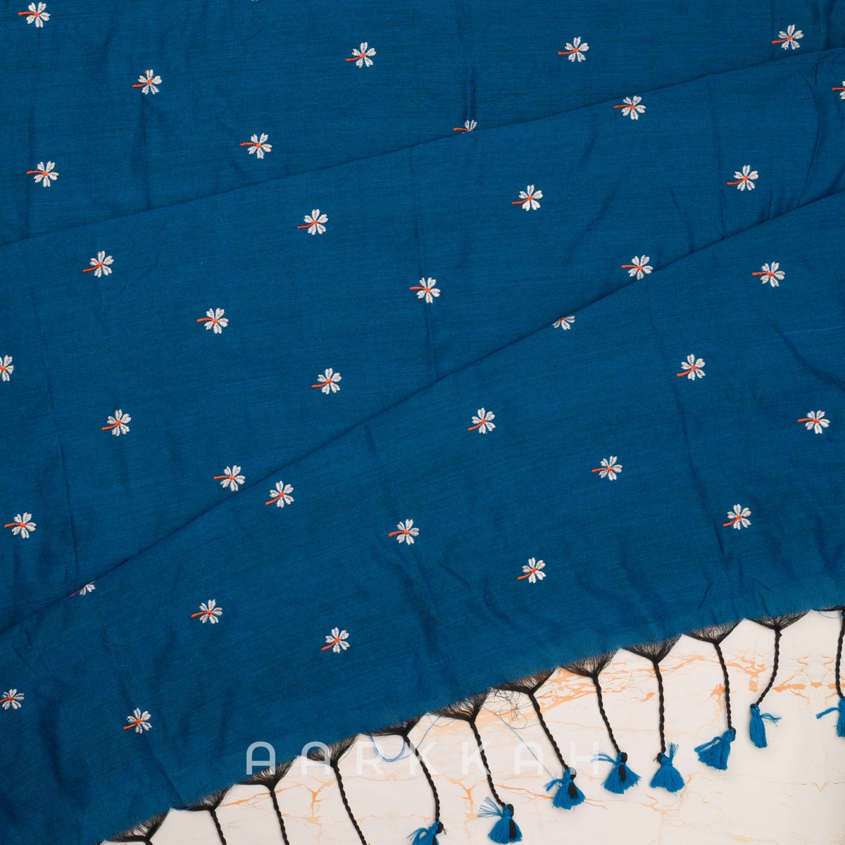 PARIJATHA - Khadi/Cotton Embroidered Saree